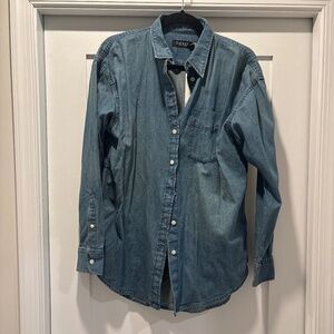 NWT Lauren denim shirt M